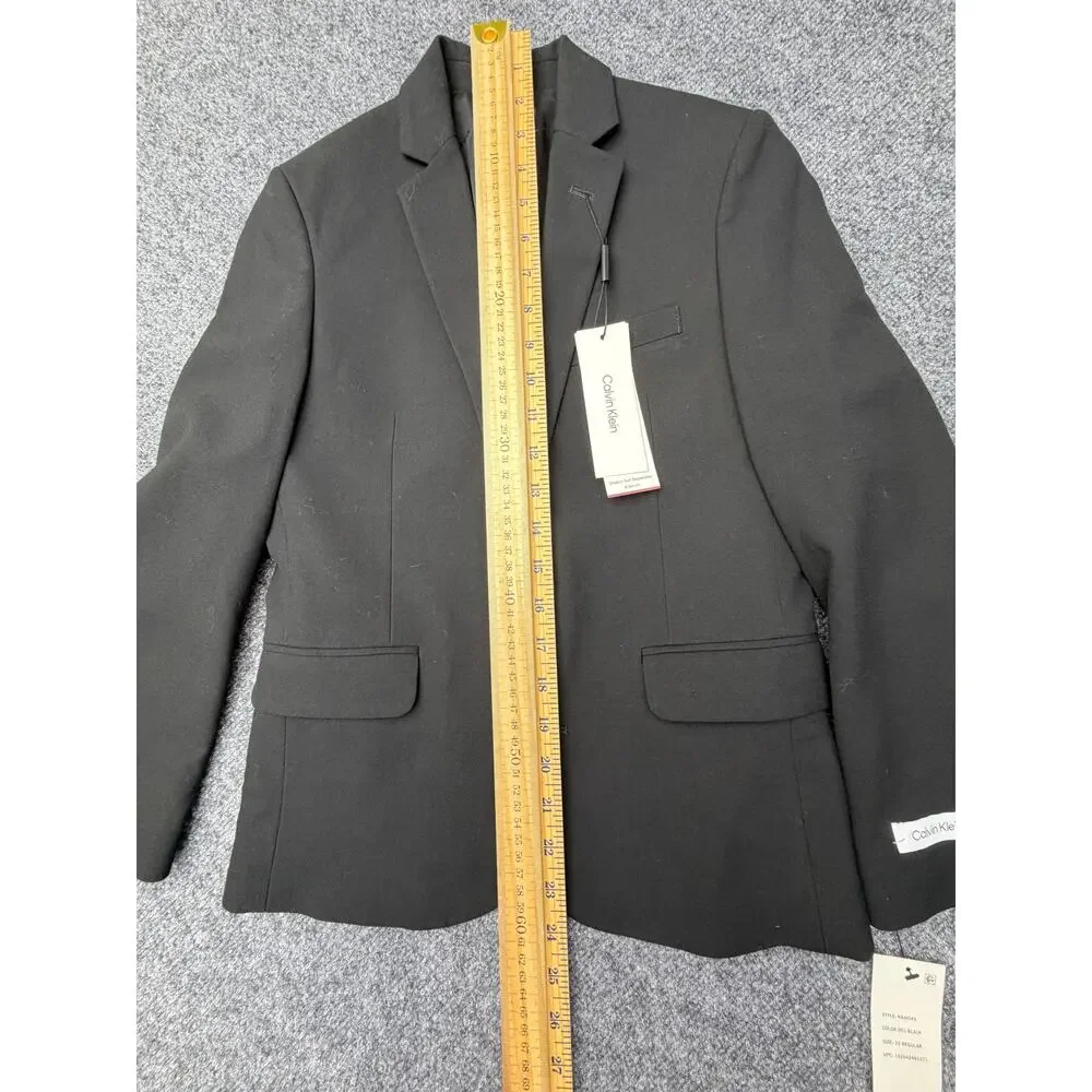 Calvin Klein Boys Size 10 Black X Slim Fit Stretch Suit Blazer NWT NEW